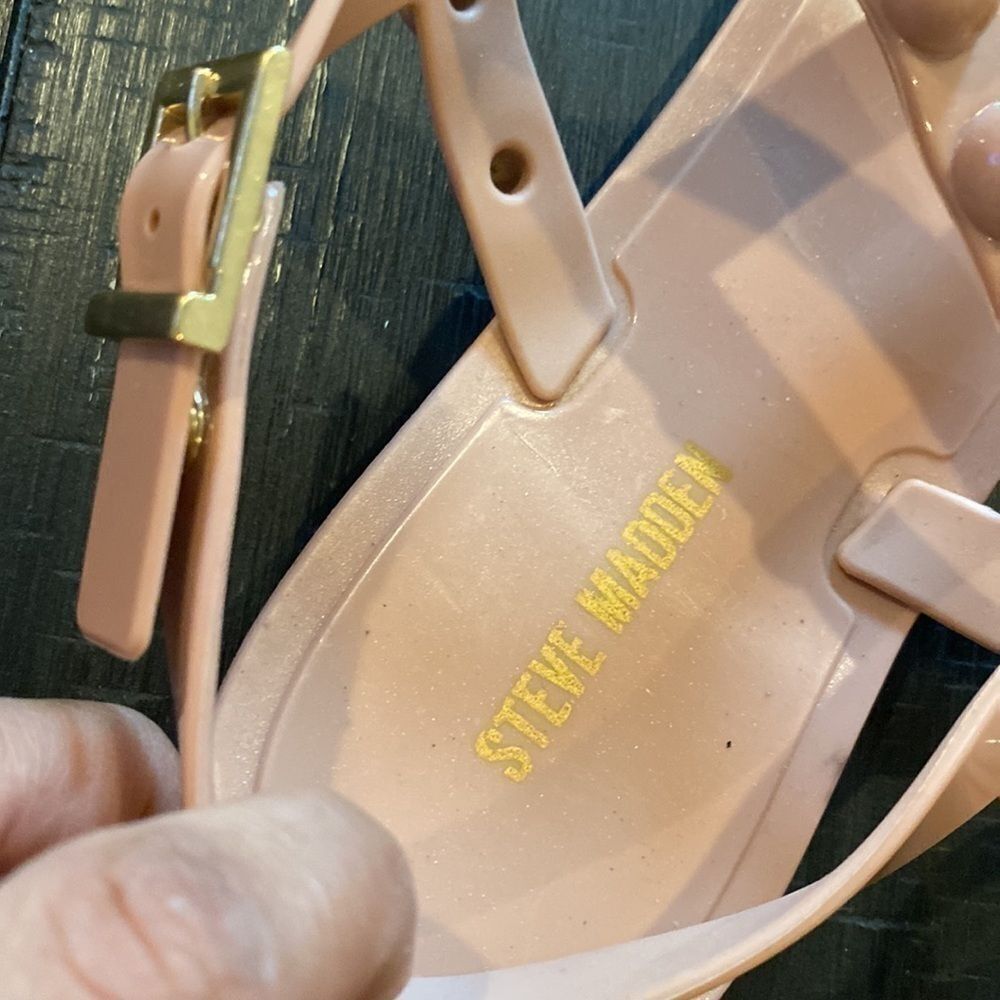 Steve Madden Pink Knob Sandals Dust Pink Summer Casual Beachy​​​​ - Picture 3 of 5